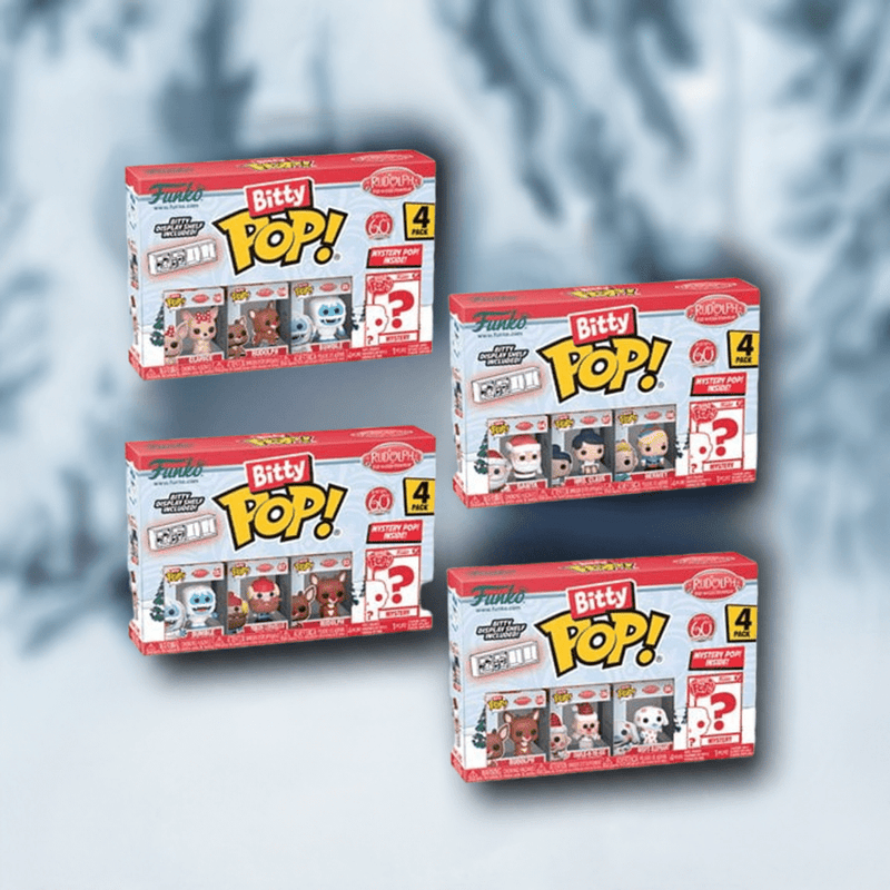 Funko Bitty Pop Rudolph the Red-Nosed Reindeer Bumble Funko Bitty Pop! Mini-Figure 4-Pack 81122 889698811224