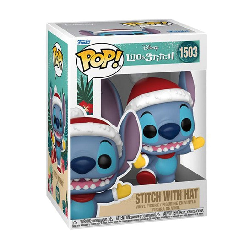 Funko Pop Disney Lilo & Stitch Holiday Stitch with Hat Funko Pop! Vinyl Figure