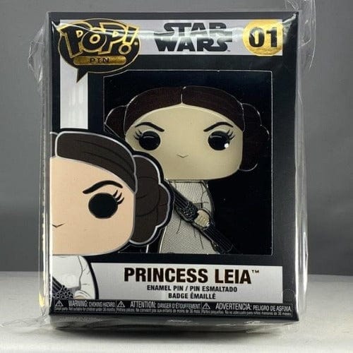 Funko Pop Large Enamel Pins Star Wars Princess Leia | Jays Pops N Stuff.
