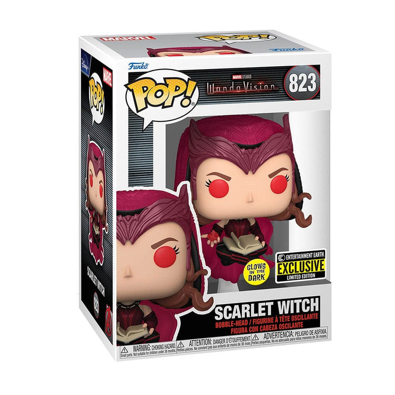 Funko Pop Marvel Wandavision Scarlet Witch Entertainment Earth GITD Exclusive 62345 889698623452